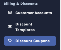 Sidebar navigation - coupon codes