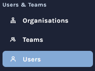 Sidebar Navigation - user accounts