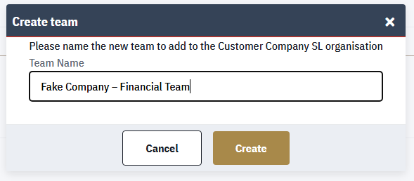 Organisation view link